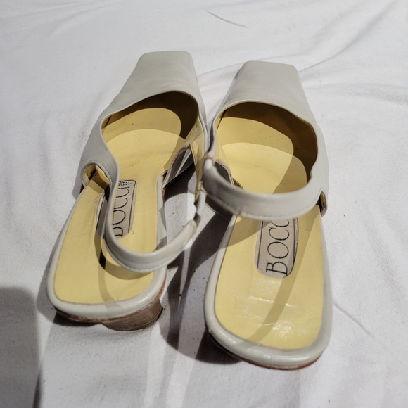 Beige square toe slings.  SIZE 4 - Picture 3 of 8